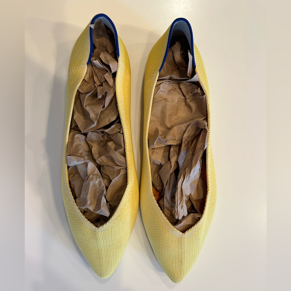 Rothy's Vibrant Yellow Pointed Flats size 9.5 - Picture 6 of 7